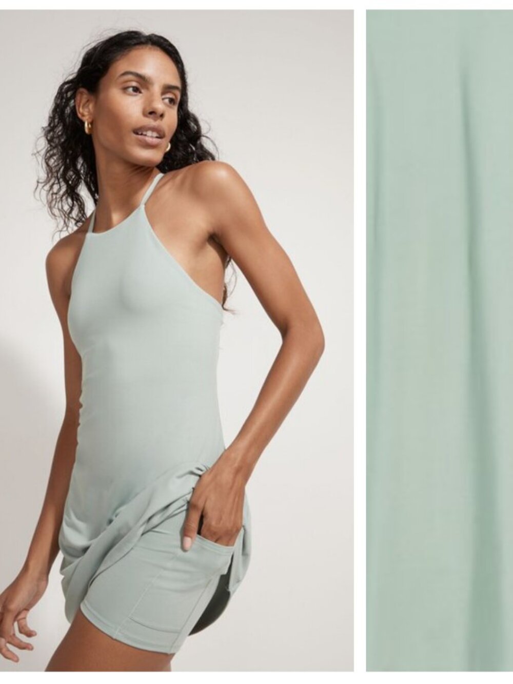 Madewell Frosted Sage Green Fitness Athletic Dress